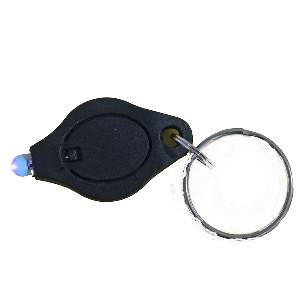 Ultra violet torch on keyring, 1-LED